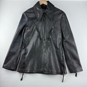 Drag Specialties Black Leather Jacket Men’s 40 - Vintage Made in Korea